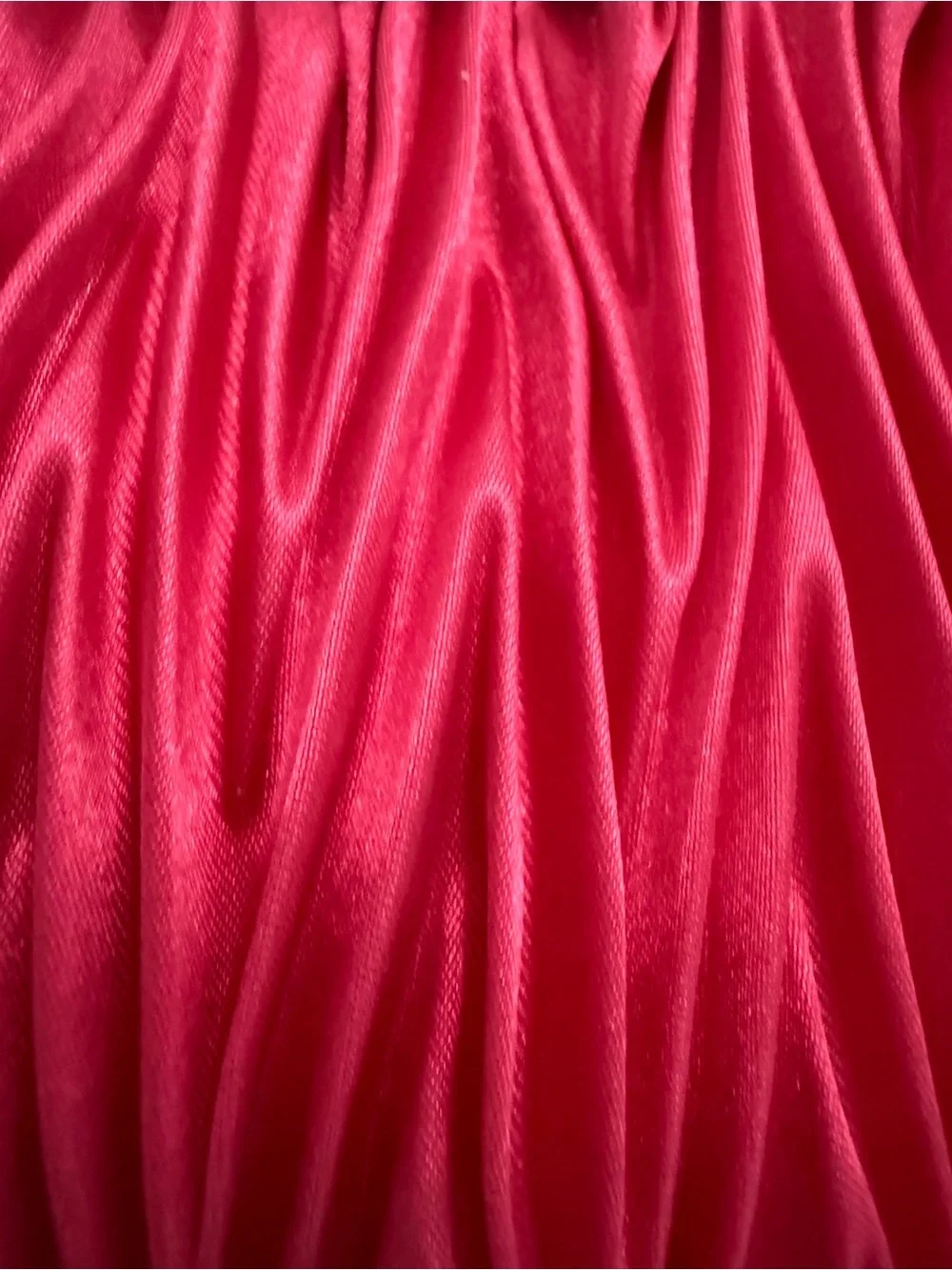 Hot Pink Satin Evening Clutch with Silverplate Trim and Rhinestone Accents